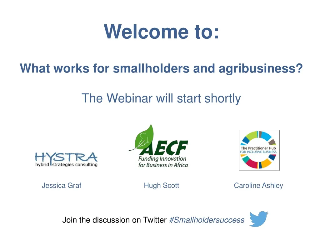 welcome to what works for smallholders