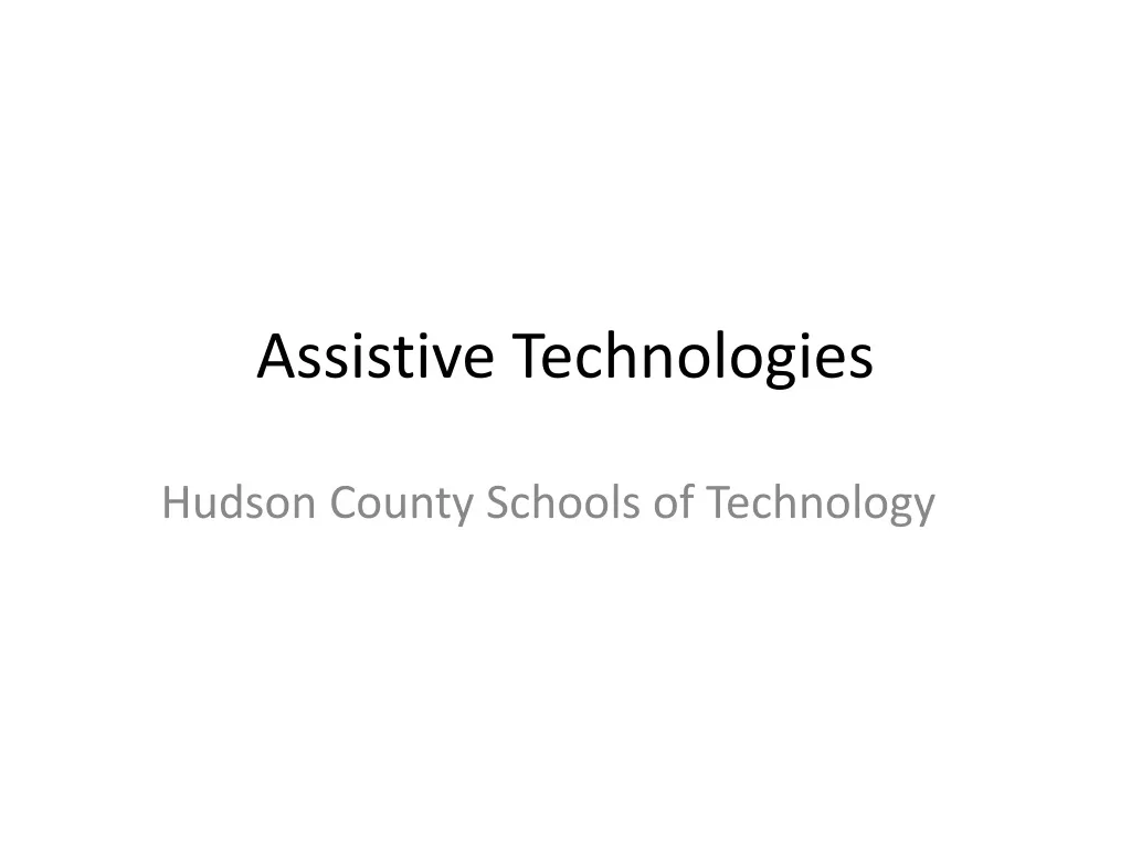 assistive technologies