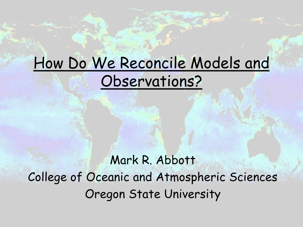 how do we reconcile models and observations