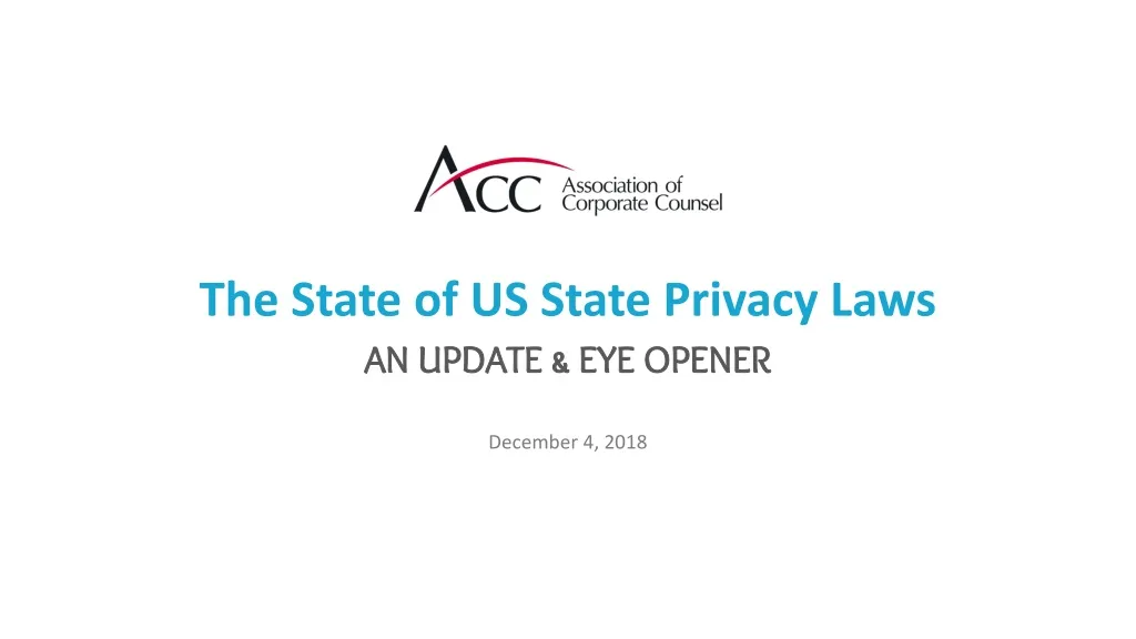 the state of us state privacy laws an update