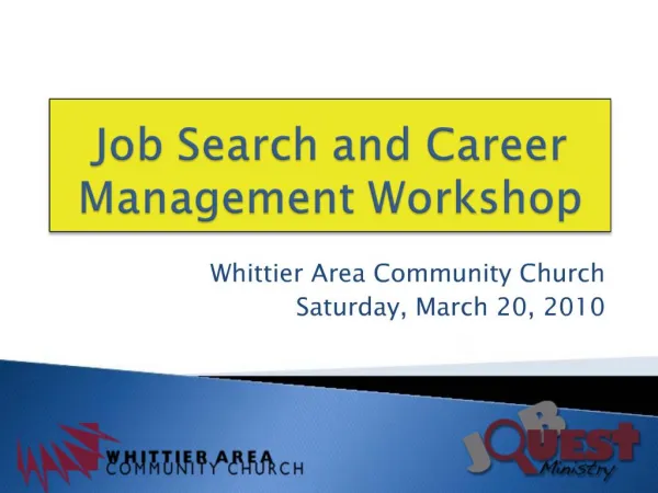 Job Search and Career Management Workshop