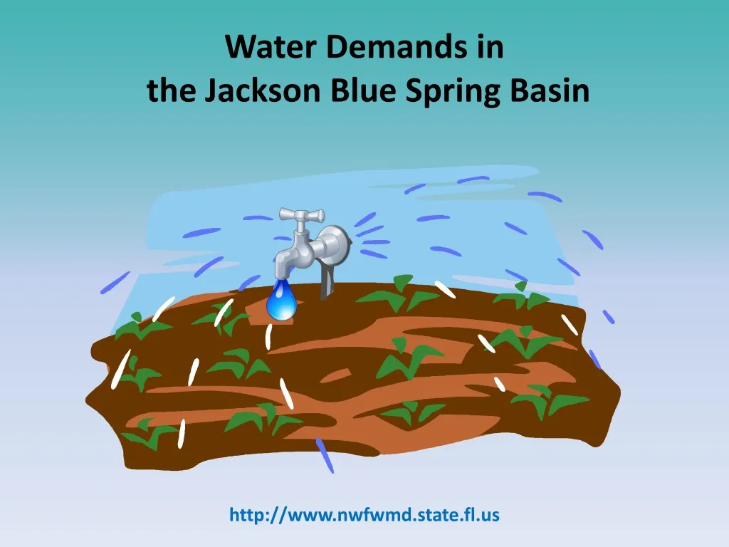 water demands in the jackson blue spring basin