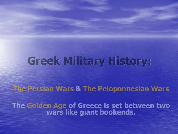 Greek Military History: