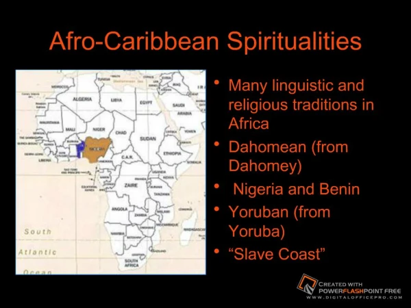 Afro-Caribbean Spiritualities Many linguistic and religious ...