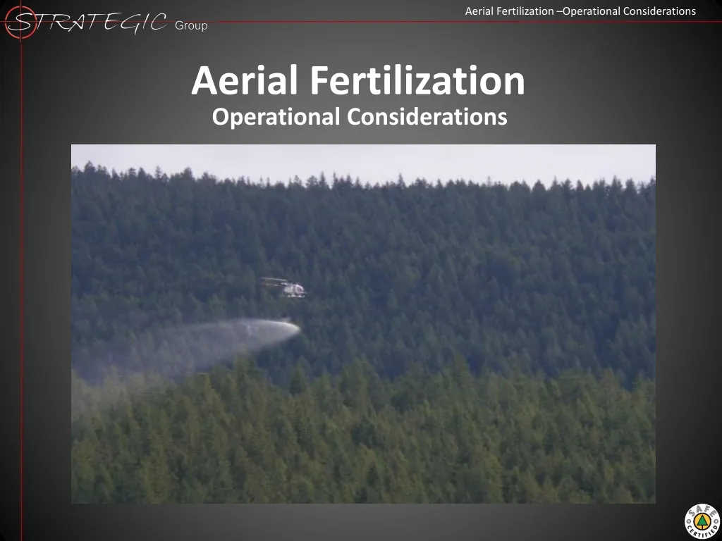 aerial fertilization operational considerations