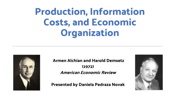 Production, Information Costs, and Economic Organization