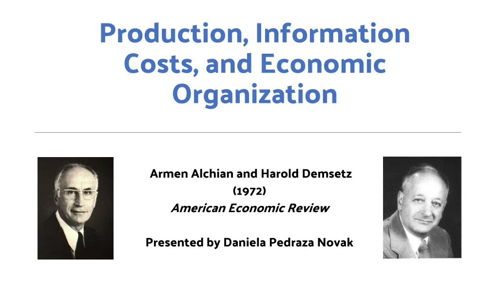 production information costs and economic organization