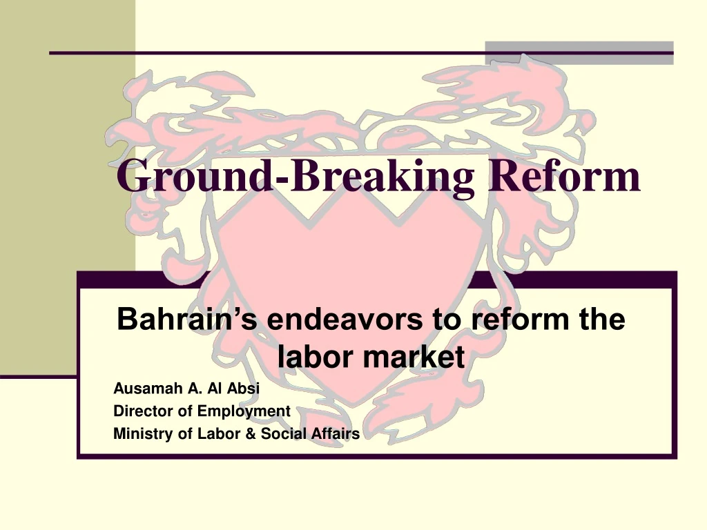 ground breaking reform