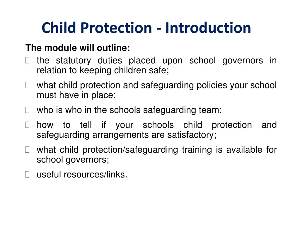 child protection introduction