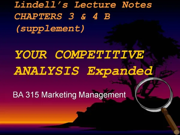 Lindell s Lecture Notes CHAPTERS 3 4 B supplement YOUR