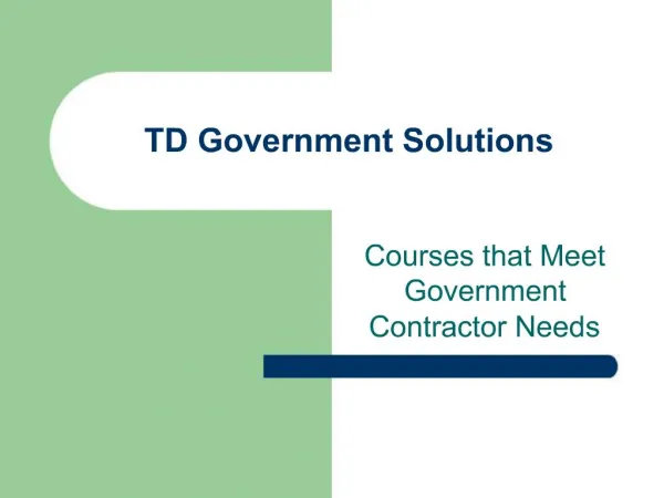 TD Government Solutions
