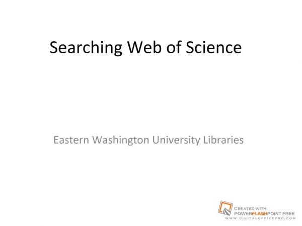 Searching Web of Science