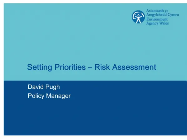Setting Priorities Risk Assessment