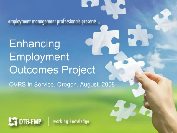Enhancing Employment Outcomes Project