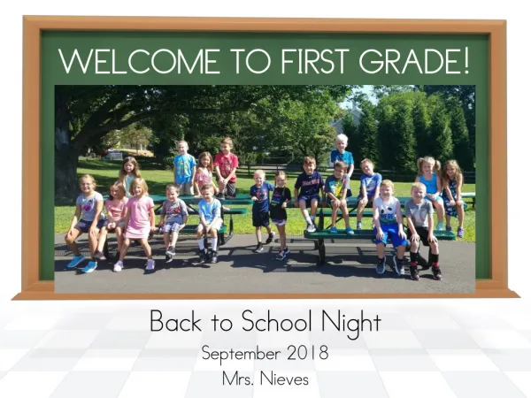 WELCOME TO FIRST GRADE!