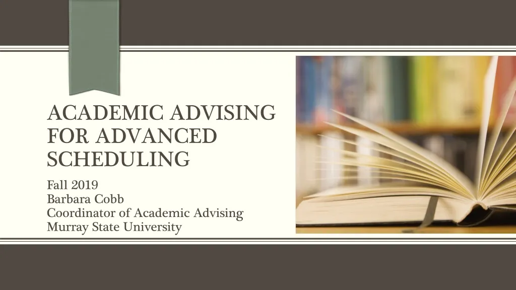 academic advising for advanced scheduling