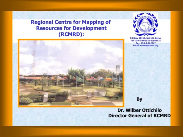 Regional Centre for Mapping of Resources for Development RCMRD: