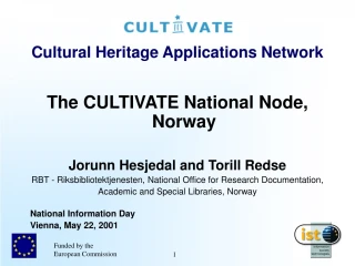 Cultural Heritage Applications Network - slide 1