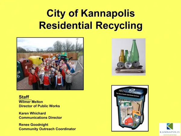 City of Kannapolis Residential Recycling