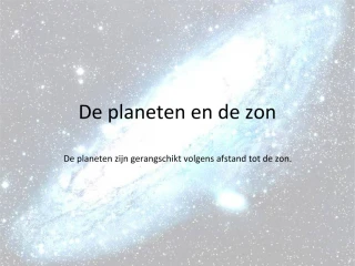 De planeten en de zon - slide 1