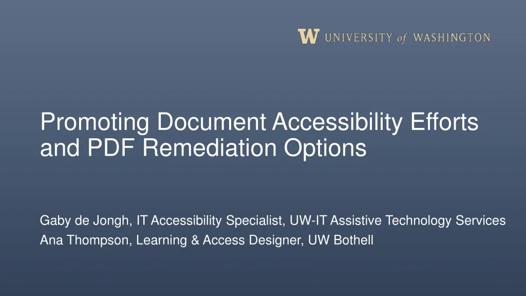 promoting document accessibility efforts and pdf remediation options