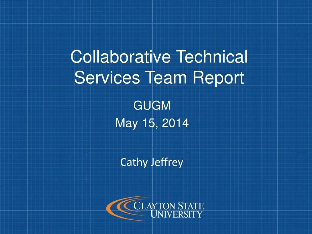 collaborative technical services team report