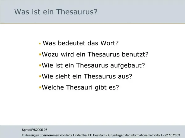 Was bedeutet das Wort Wozu wird ein Thesaurus benutzt Wie ist ein Thesaurus aufgebaut Wie sieht ein Thesaurus aus