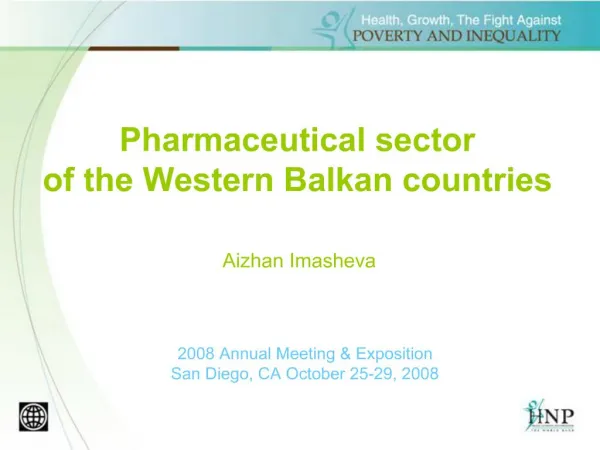 Pharmaceutical sector of the Western Balkan countries