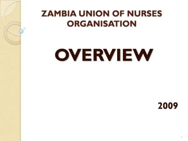 ZAMBIA UNION OF NURSES ORGANISATION