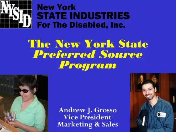 New York STATE INDUSTRIES For The Disabled, Inc.