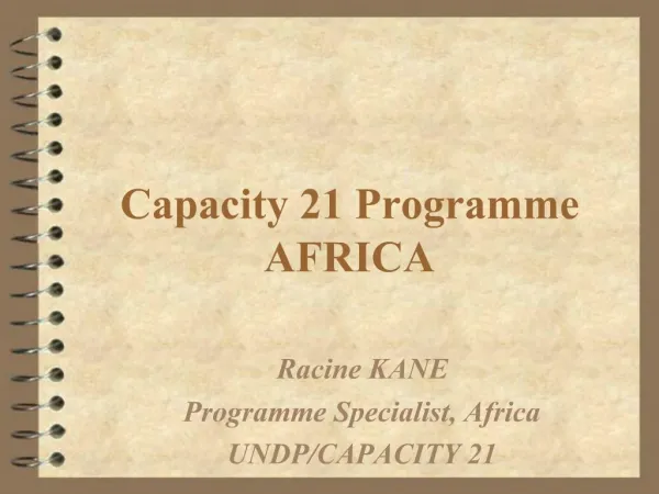 Capacity 21 Programme AFRICA