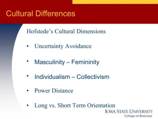 Cultural Differences - slide 1