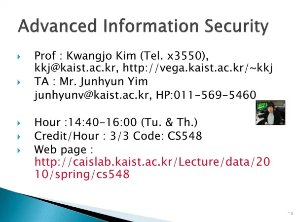 Advanced Information Security