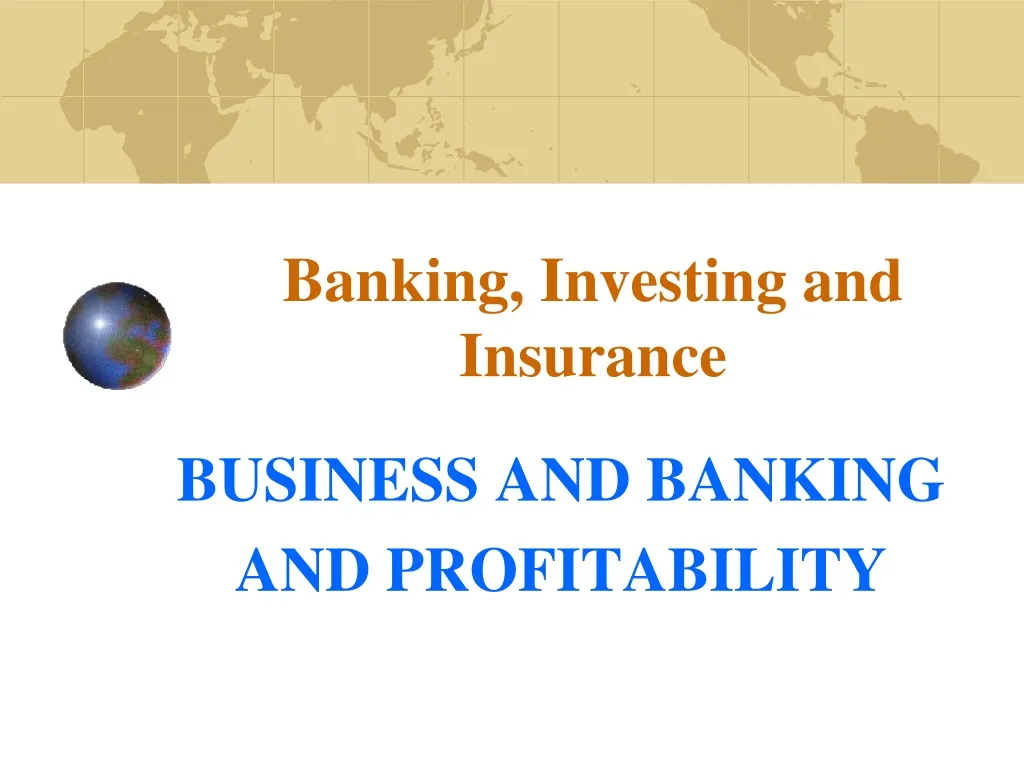 banking investing and insurance