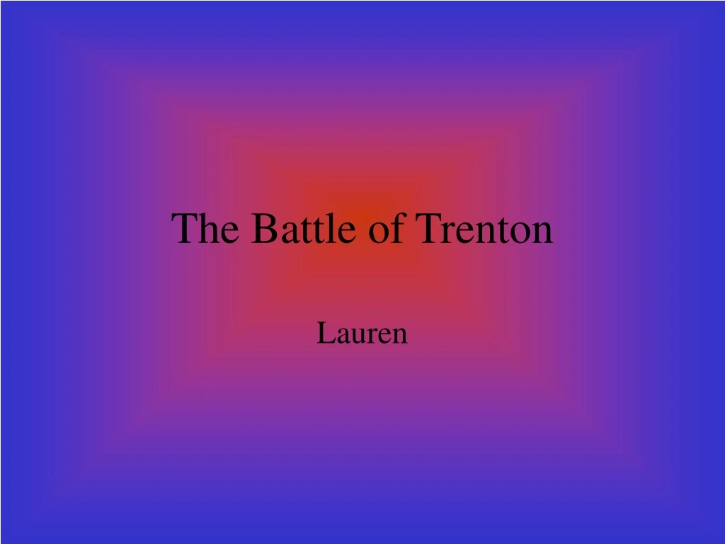 the battle of trenton