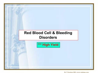 Red Blood Cell Bleeding Disorders - slide 1