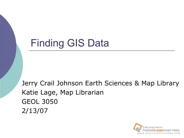 Finding GIS Data