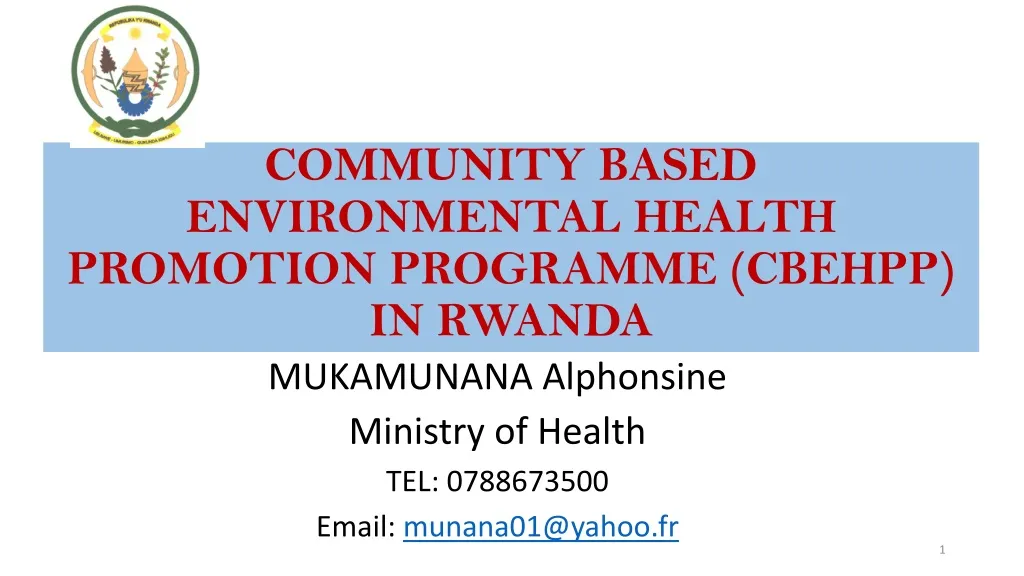 community based environmental health promotion programme cbehpp in rwanda