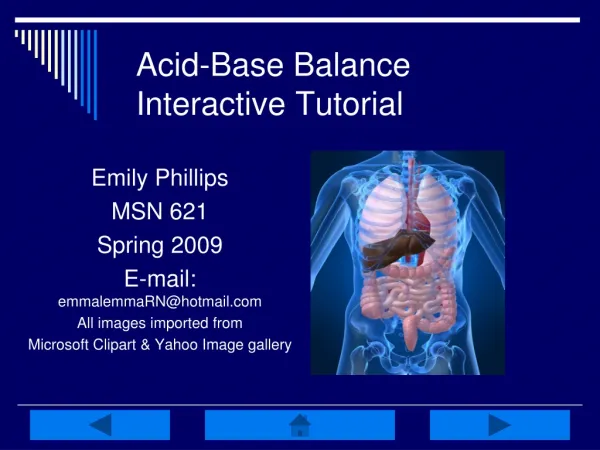 Acid-Base Balance Interactive Tutorial
