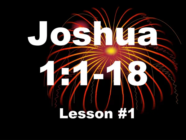 Joshua 1:1-18
