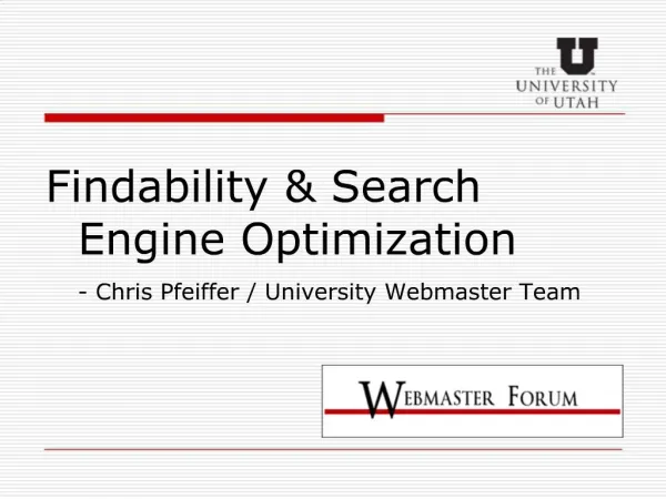 Findability Search Engine Optimization - Chris Pfeiffer