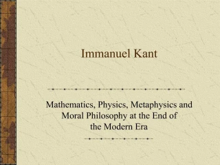 Immanuel Kant - slide 1