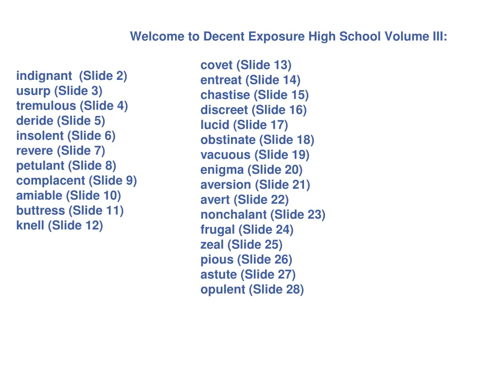 welcome to decent exposure high school volume iii