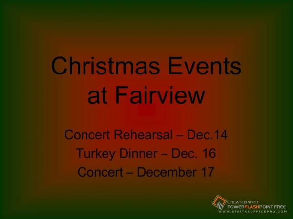 Christmas Concert and Craft Sale