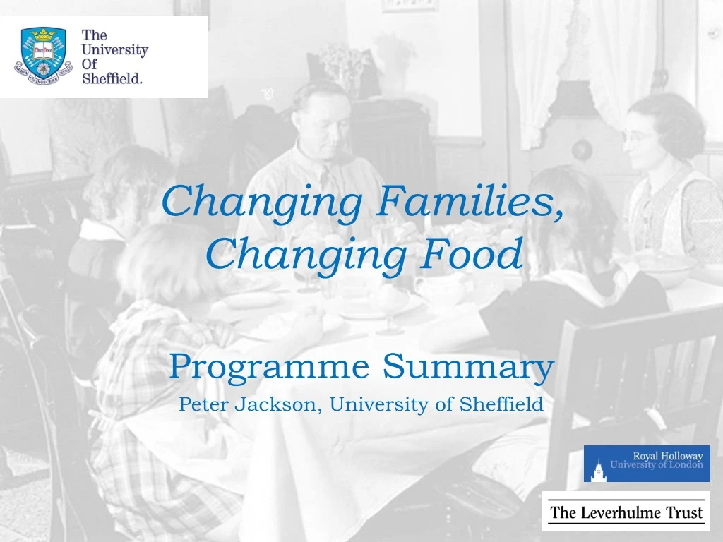 changing families changing food