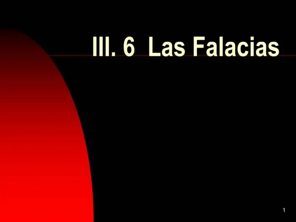 III. 6 Las Falacias