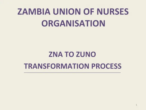 ZAMBIA UNION OF NURSES ORGANISATION