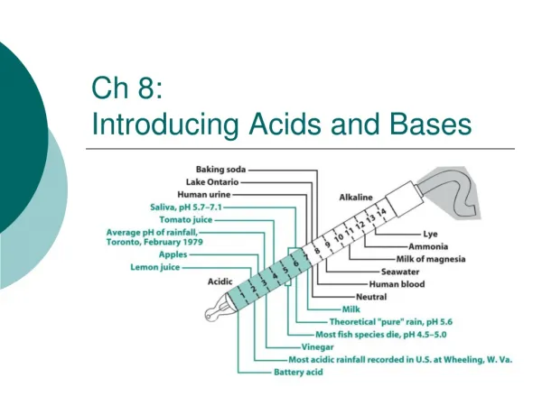 Ch 8: Introducing Acids and Bases