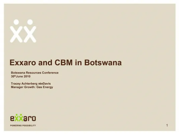 Exxaro and CBM in Botswana