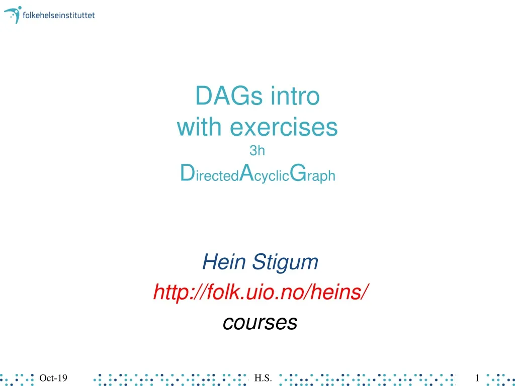 dags intro with exercises 3h d irected a cyclic g raph